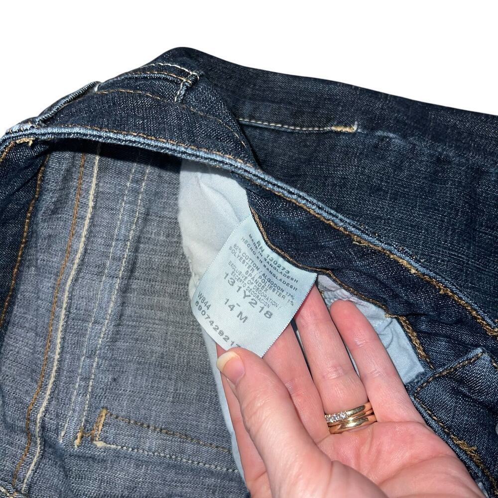 RIDERS BY LEE Dark Wash Cuffed Capri Jeans Size 14M - Picture 6 of 10